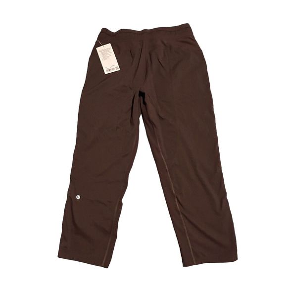 Lululemon Pants Jogger Womens Size 10 Brown Ribbed Dance Studio Cropped NEW - Picture 15 of 15